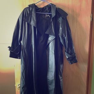 Vintage J Walden leather trench coat